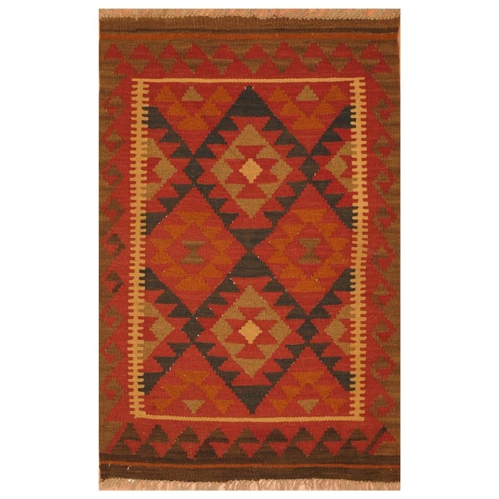 3'4 x 5'2 Noori Rug Sangat Kilim Van Brown/Ivory Rug 3'4 x 5'2 Noori Rug Sangat Kilim Van Brown/Ivory Rug